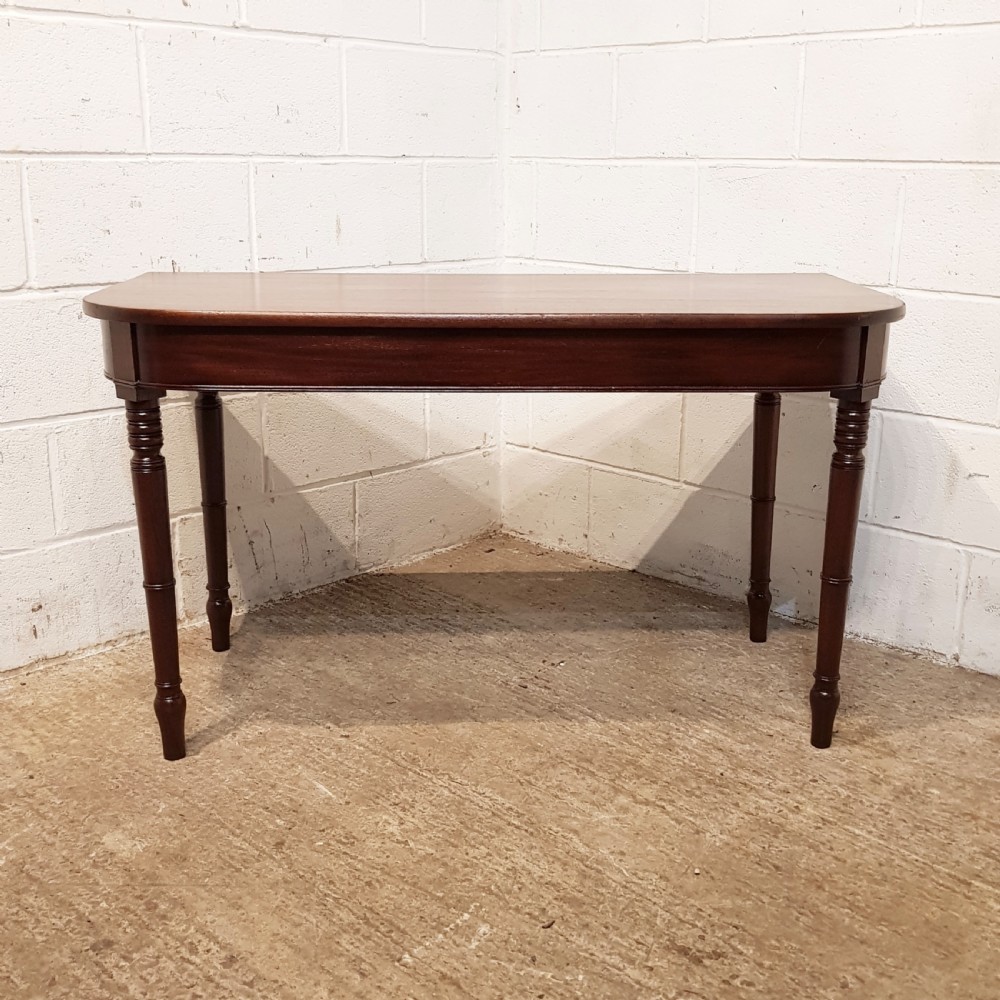 ANTIQUE PAIR 18TH CENTURY MAHOGANY D END SIDE TABLES C1780 View III