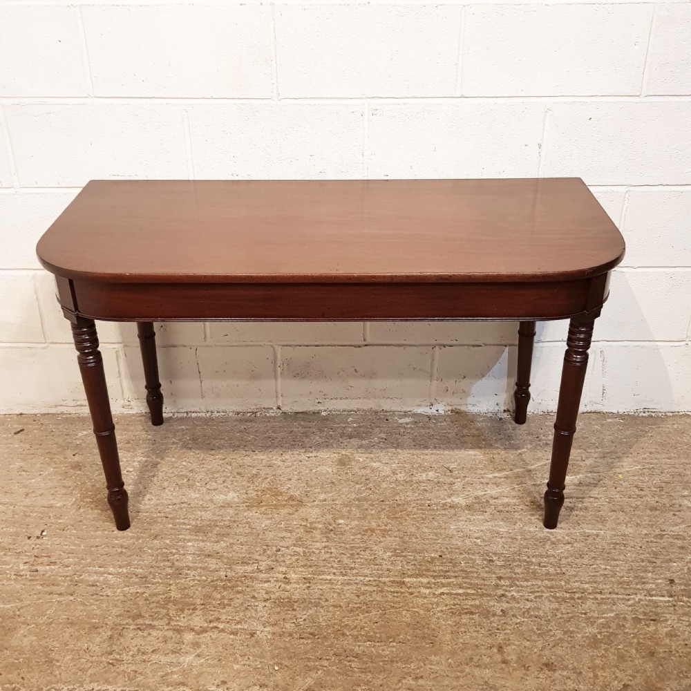 ANTIQUE PAIR 18TH CENTURY MAHOGANY D END SIDE TABLES C1780 View VIII