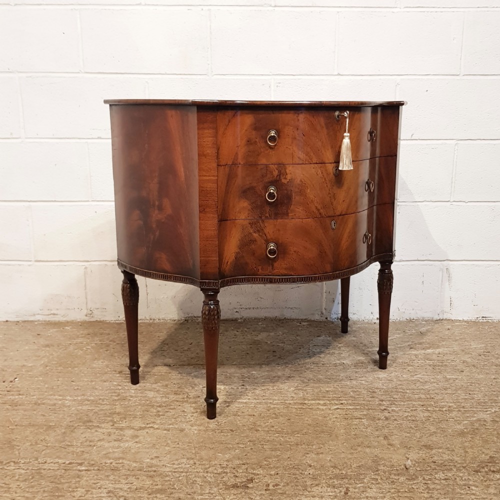 ANTIQUE MAHOGANY BOMBE CHEST OF DRAWERS C1920 View VIII