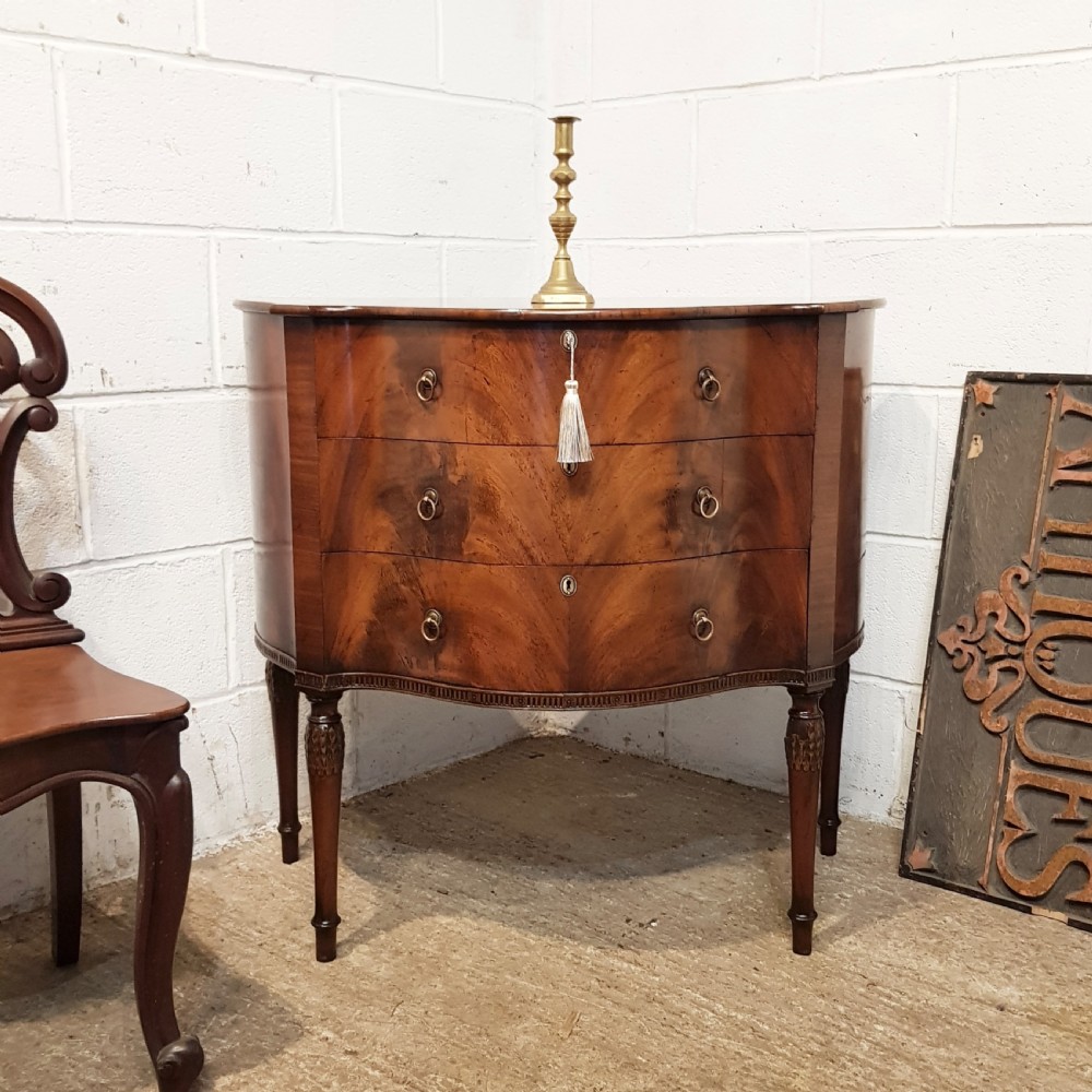 ANTIQUE MAHOGANY BOMBE CHEST OF DRAWERS C1920 View X