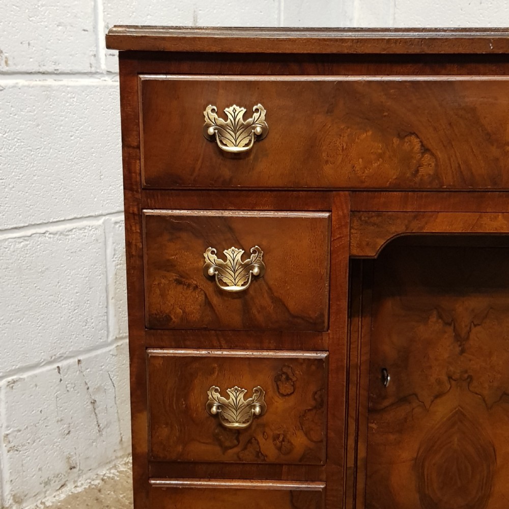 ANTIQUE BURR WALNUT DESK C1920 View IV