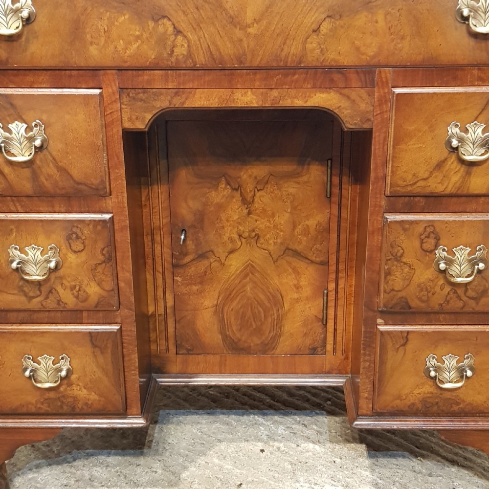 ANTIQUE BURR WALNUT DESK C1920 View VII