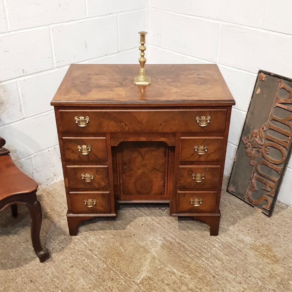 ANTIQUE BURR WALNUT DESK C1920 View VIII