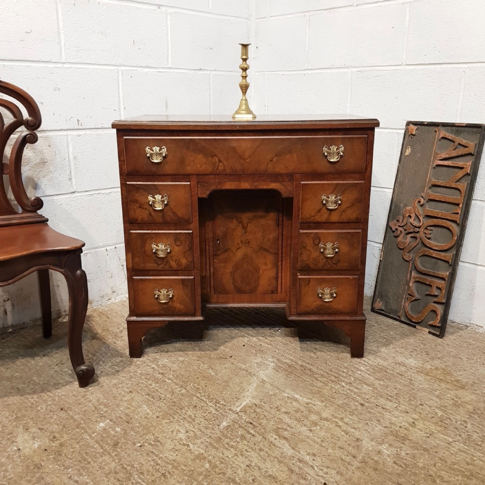ANTIQUE BURR WALNUT DESK C1920 View IX