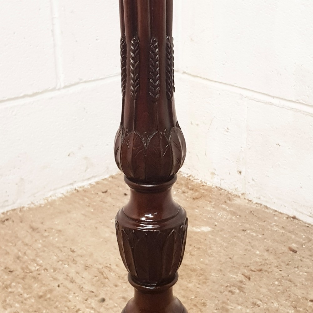 ANTIQUE PAIR EDWARDIAN MAHOGANY TORCHERES  c1900 View V
