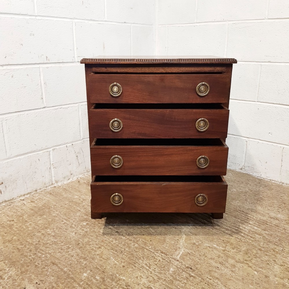 ANTIQUE VICTORIAN MAHOGANY DWARF CHEST OF DRAWERS C1880 View IV