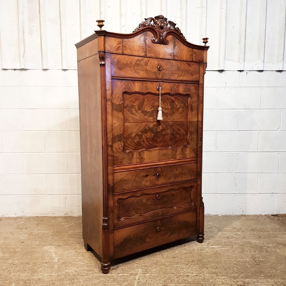 ANTIQUE VICTORIAN MAHOGANY BATANT ESCRITOIRE DEESK C1880 View III
