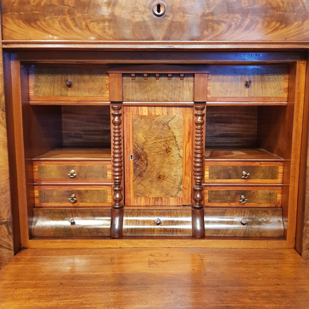 ANTIQUE VICTORIAN MAHOGANY BATANT ESCRITOIRE DEESK C1880 View IV