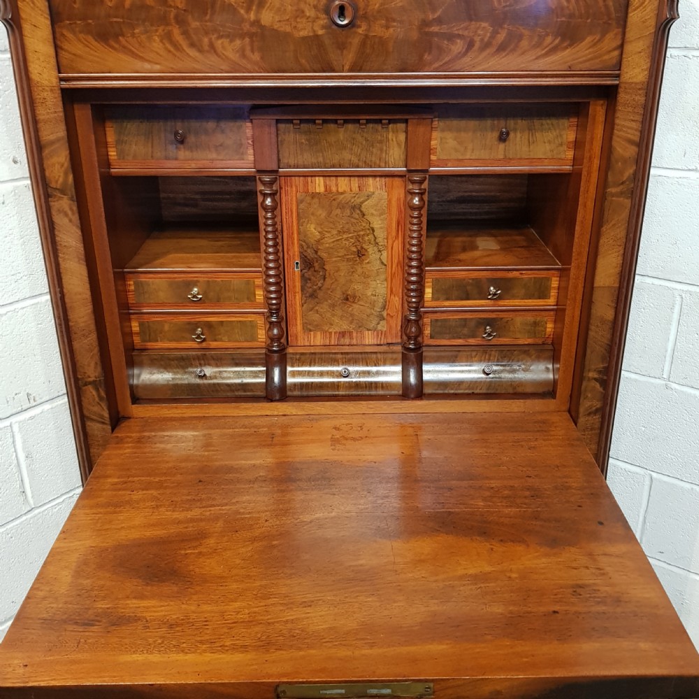ANTIQUE VICTORIAN MAHOGANY BATANT ESCRITOIRE DEESK C1880 View VIII