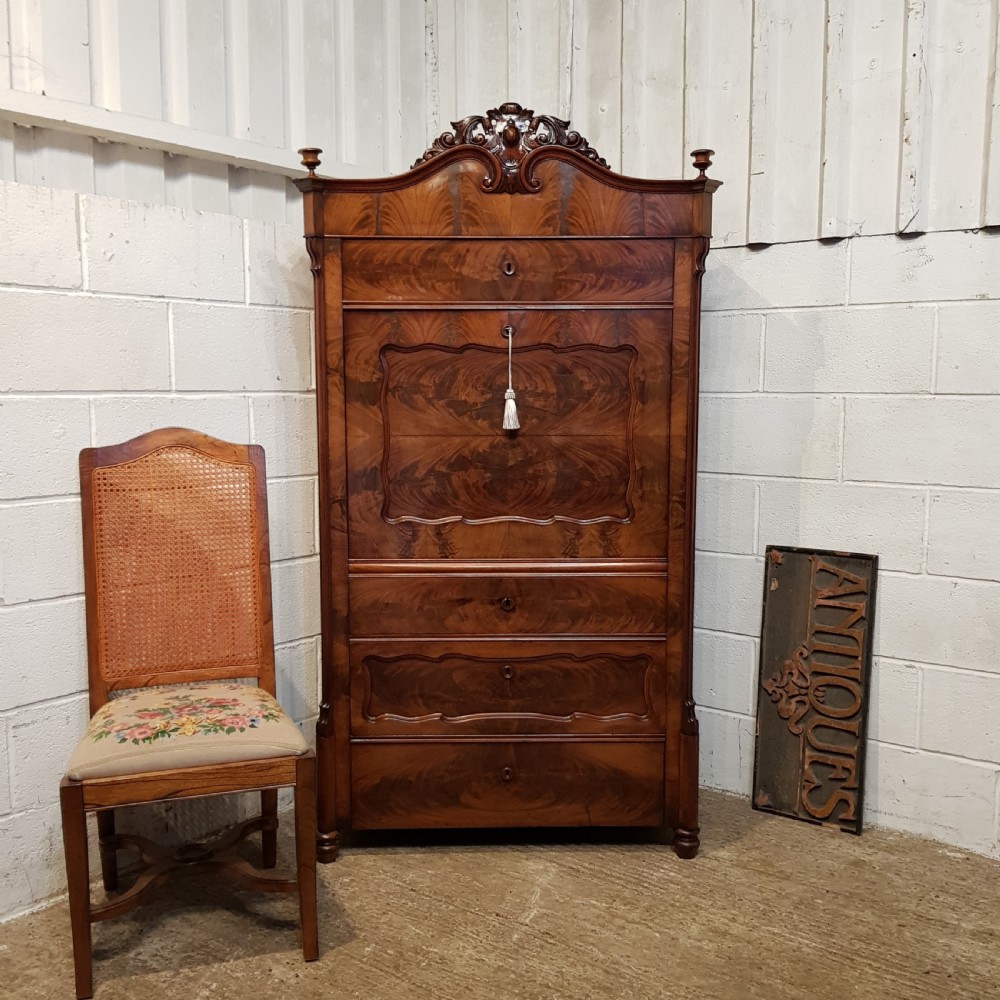 ANTIQUE VICTORIAN MAHOGANY BATANT ESCRITOIRE DEESK C1880 View IX