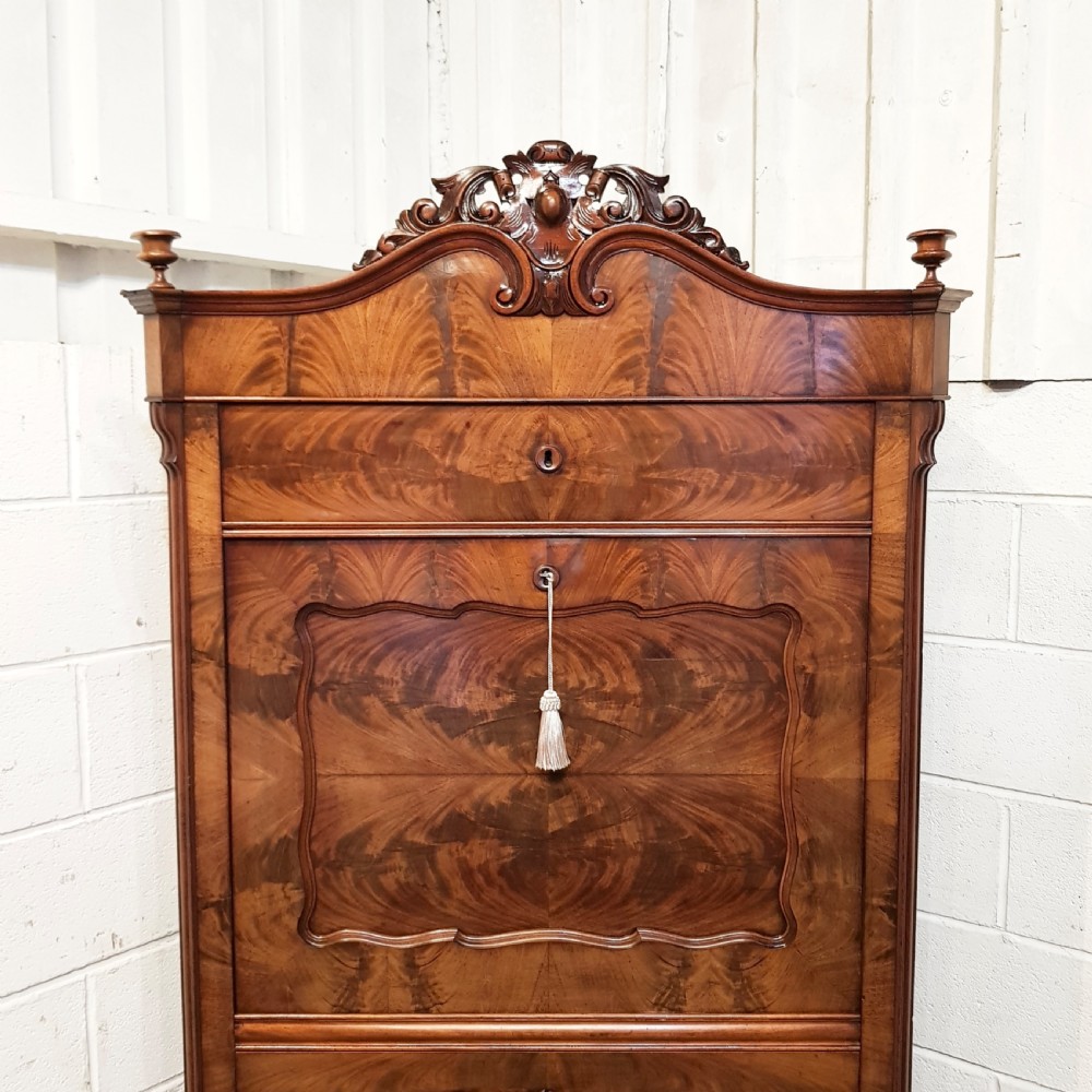 ANTIQUE VICTORIAN MAHOGANY BATANT ESCRITOIRE DEESK C1880 View XI