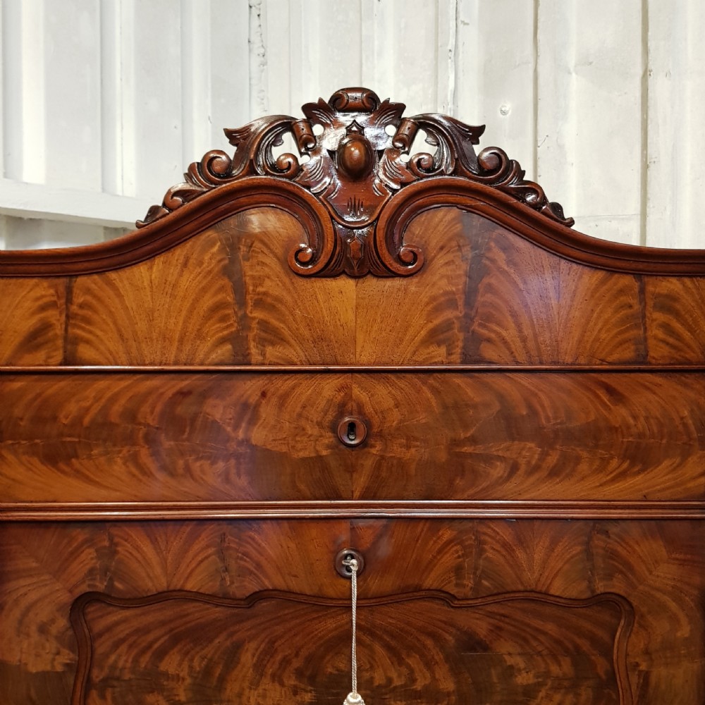 ANTIQUE VICTORIAN MAHOGANY BATANT ESCRITOIRE DEESK C1880 View XII