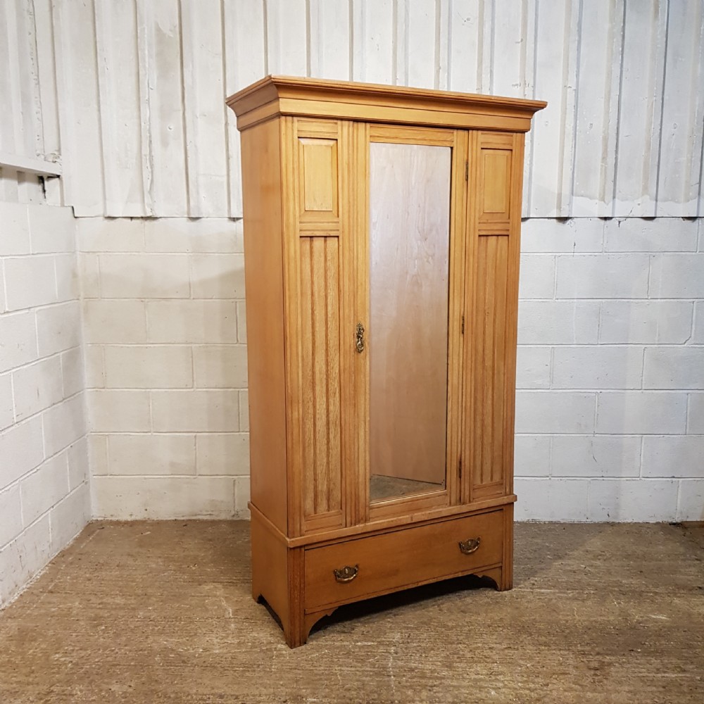 ANTIQUE VICTORIAN ASH SINGLE WARDROBE C1890 View VI