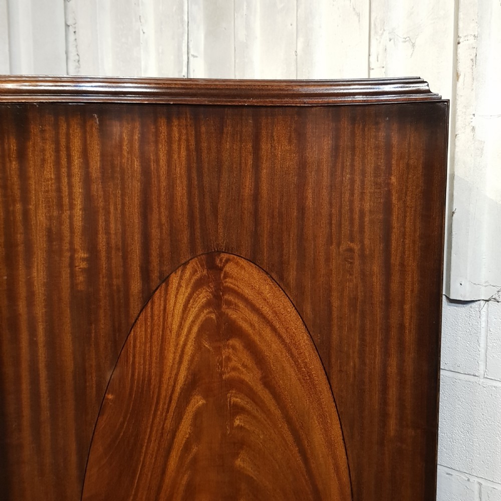 ANTIQUE MAHOGANY SERPENTINE SHAPED DOUBLE WARDROBE C1920 View V