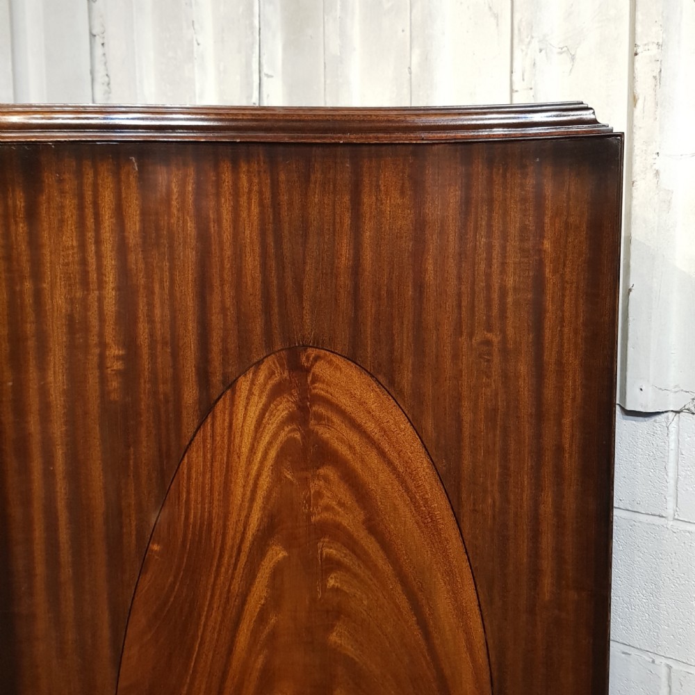 ANTIQUE MAHOGANY SERPENTINE SHAPED DOUBLE WARDROBE C1920 View VI