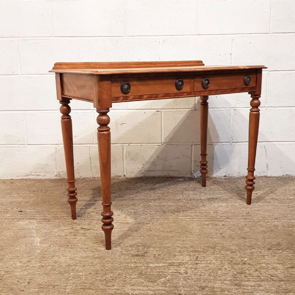 ANTIQUE VICTORIAN SATINWOOD WRITING TABLE C1880 View II