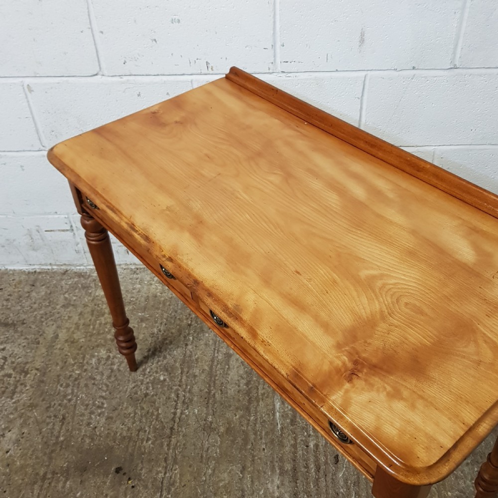 ANTIQUE VICTORIAN SATINWOOD WRITING TABLE C1880 View VI