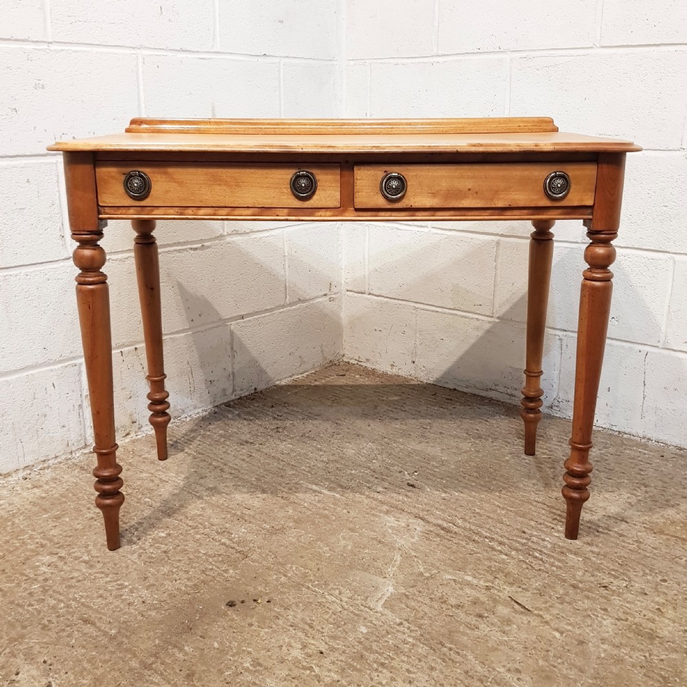 ANTIQUE VICTORIAN SATINWOOD WRITING TABLE C1880 View VII
