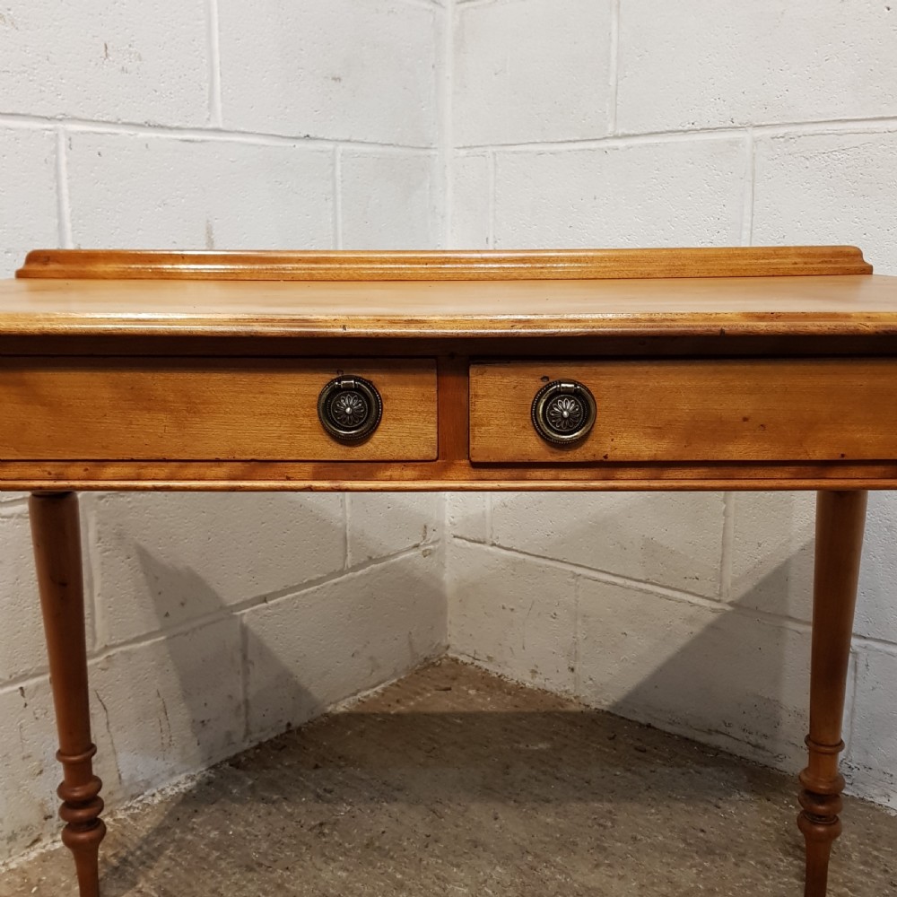 ANTIQUE VICTORIAN SATINWOOD WRITING TABLE C1880 View VIII