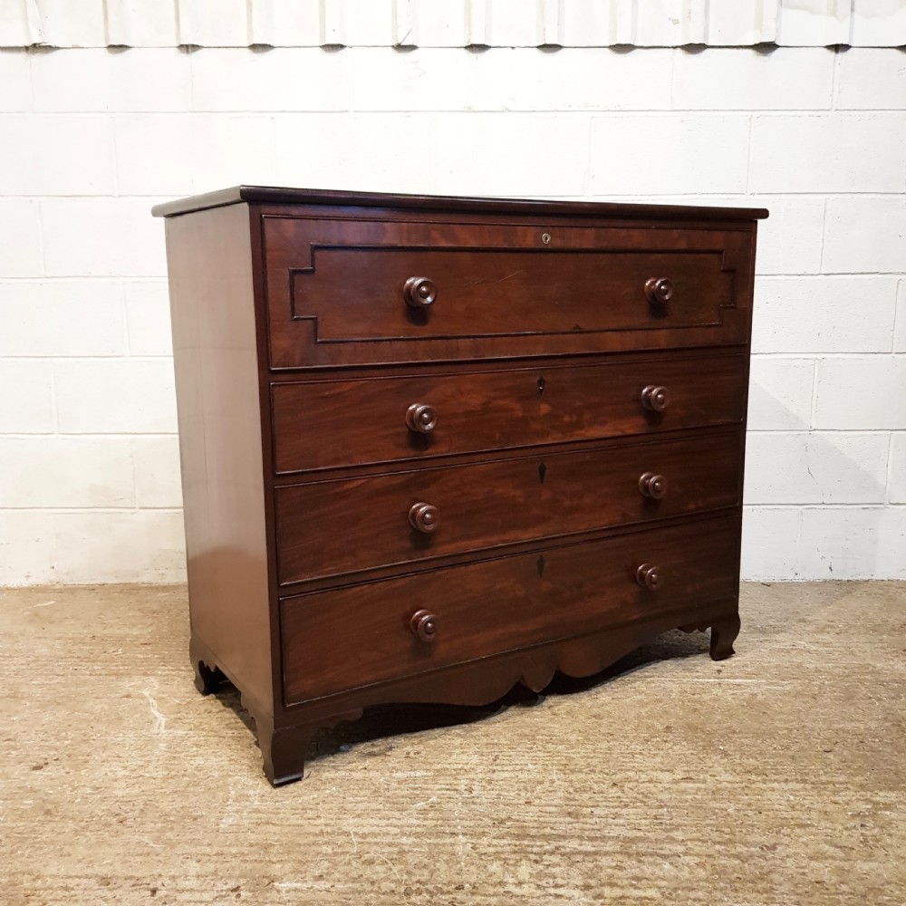 ANTIQUE EARLY VICTORIAN MAHOGANY CHEST OF DRAWERS C1850 View II