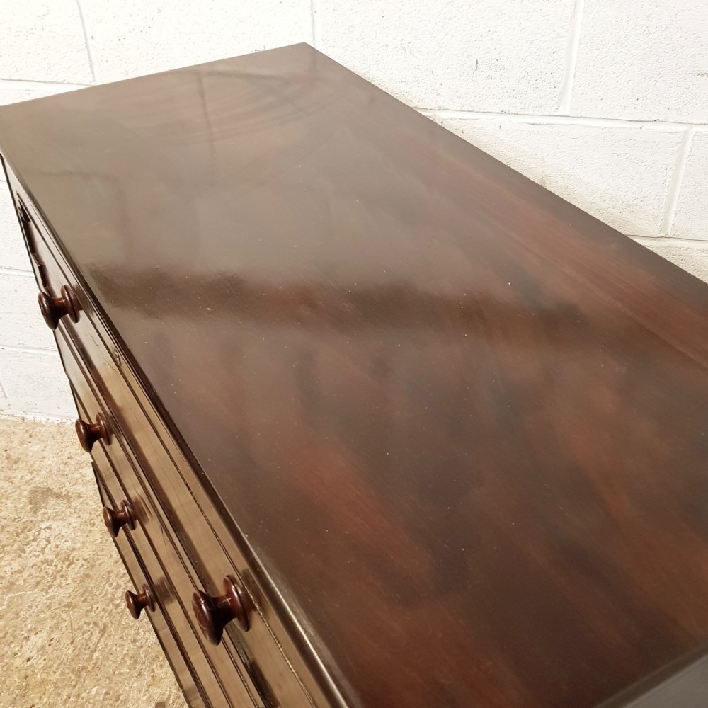 ANTIQUE EARLY VICTORIAN MAHOGANY CHEST OF DRAWERS C1850 View V