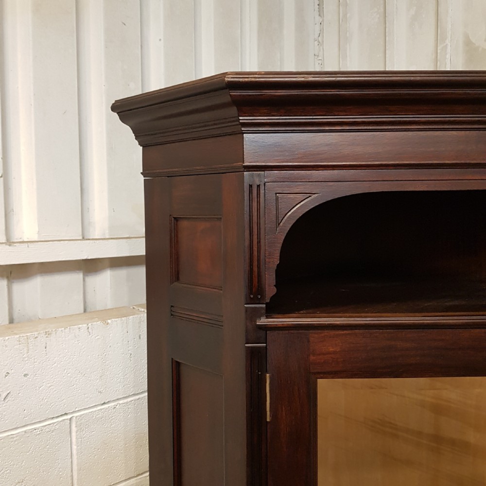 ANTIQUE EDWARDIAN MAHOGANY CORNER WARDROBE C1900  View IV