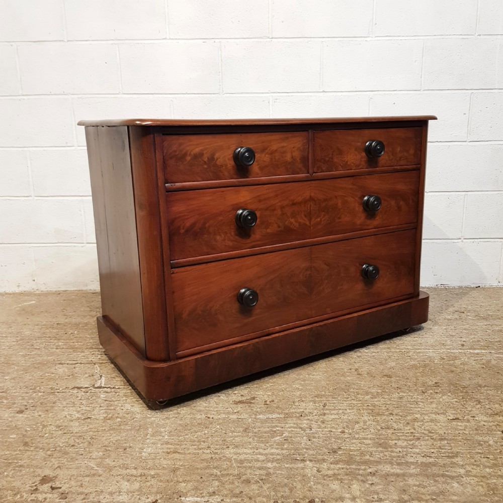 ANTIQUE VICTORIAN MAHOGANY CHEST OF DRAWERS C1880 View II