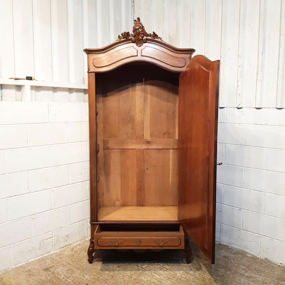 ANTIQUE FRENCH WALNUT SINGLE ARMOIRE C1890 View X
