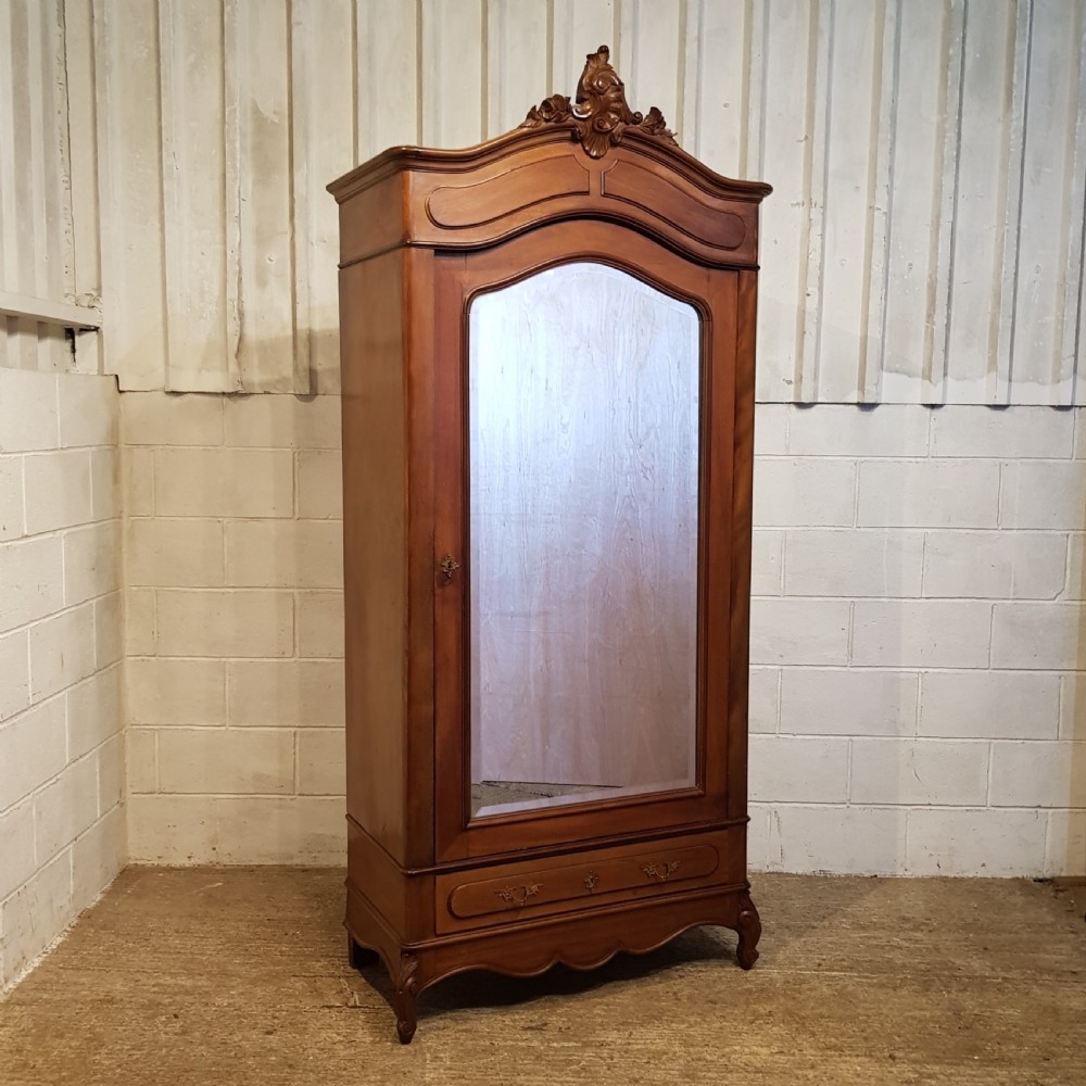 ANTIQUE FRENCH WALNUT SINGLE ARMOIRE C1890 View XII