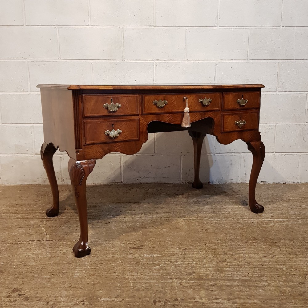 ANTIQUE BURR WALNUT QUEEN ANNE DESK C1920 View VI