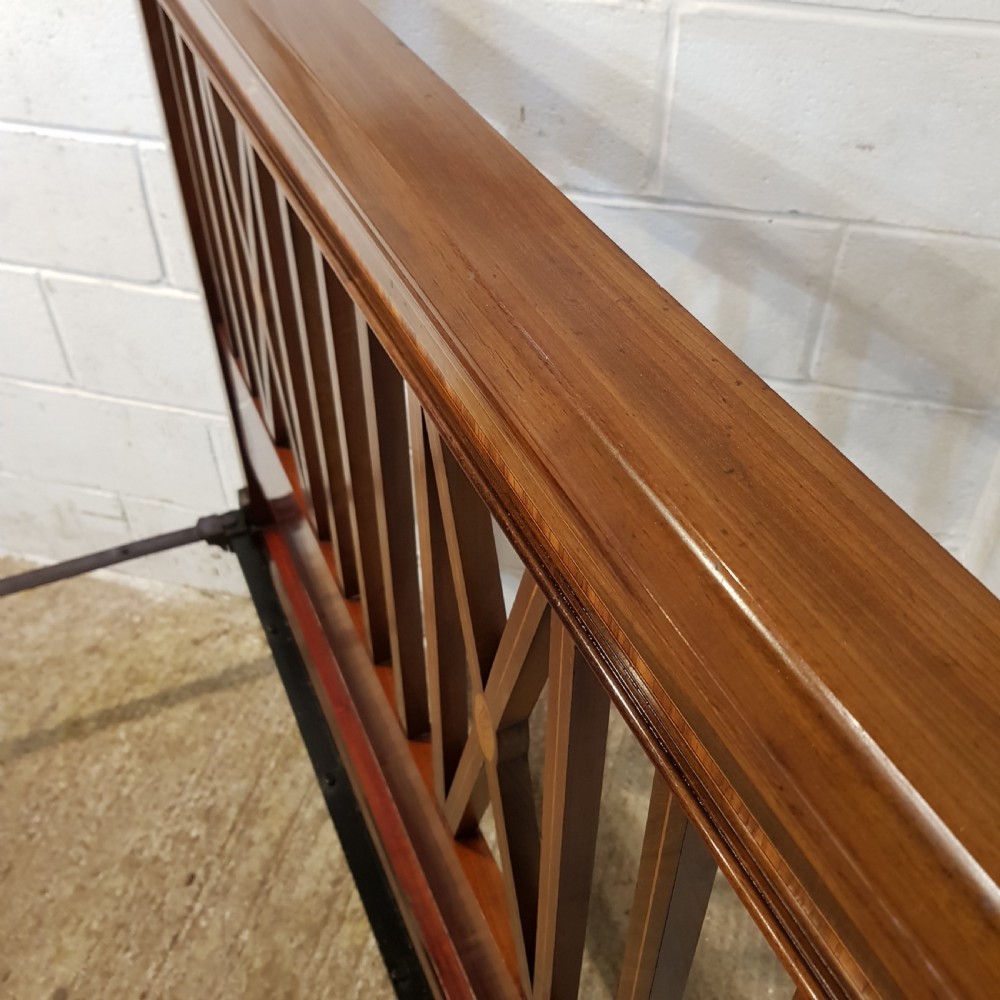 ANTIQUE EDWARDIAN MAHOGANY INLAID DOUBLE BED C1900 View VII