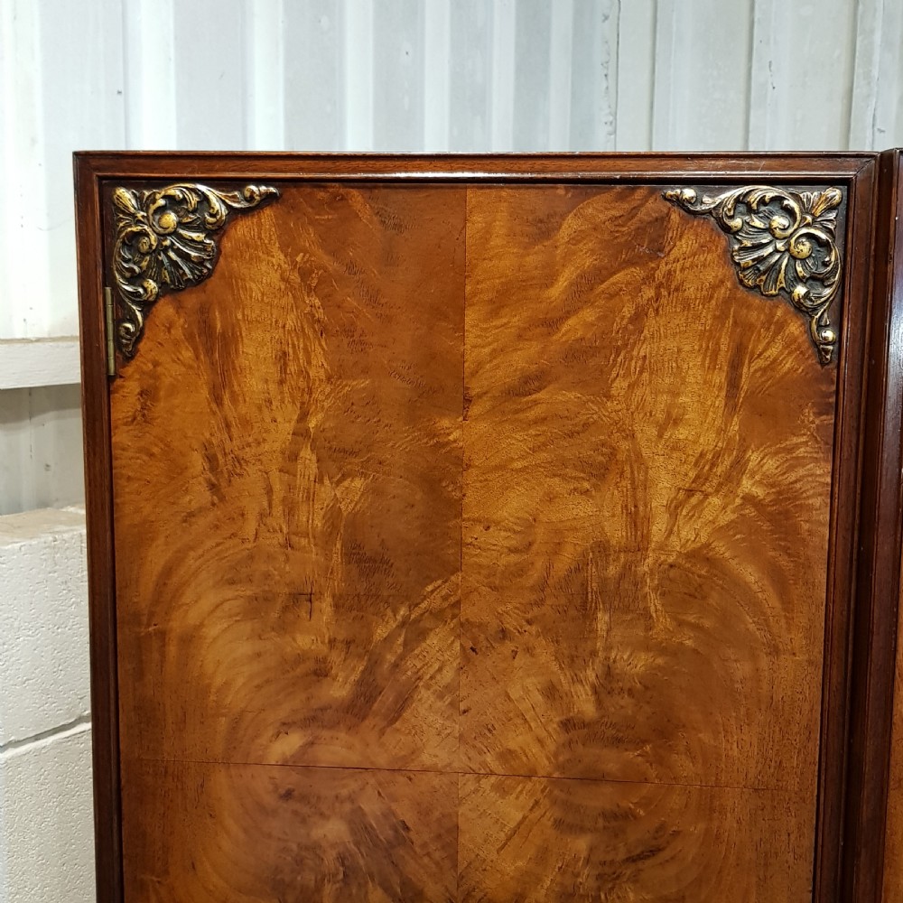ANTIQUE BURR WALNUT TRIPLE WARDROBE C1920 View VII