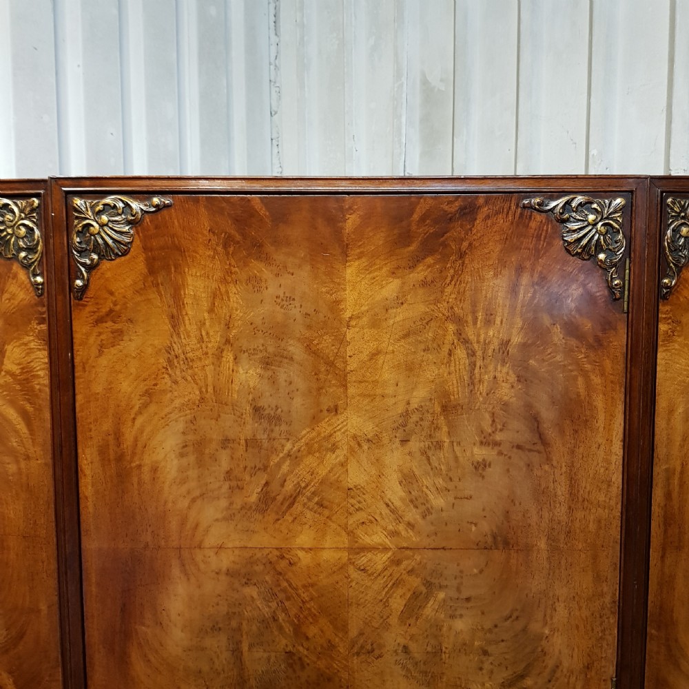 ANTIQUE BURR WALNUT TRIPLE WARDROBE C1920 View VIII
