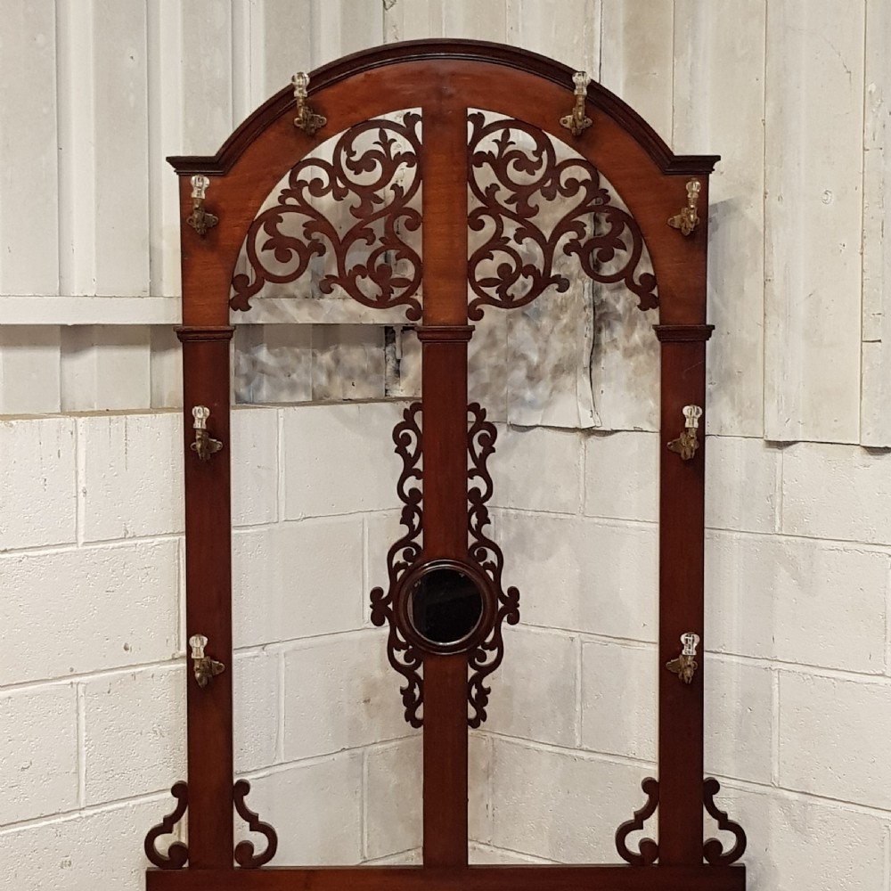 AN ANTIQUE VICTORIAN MAHOGANY HALL STAND  View V