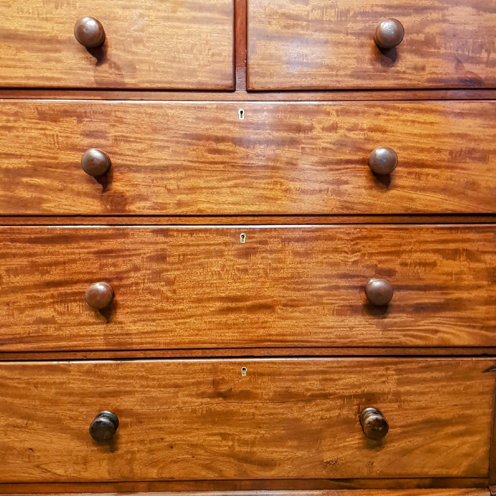 ANTIQUE VICTORIAN MAHOGANY FOUR HEIGHT CHEST OF DRAWERS C1880 View VII