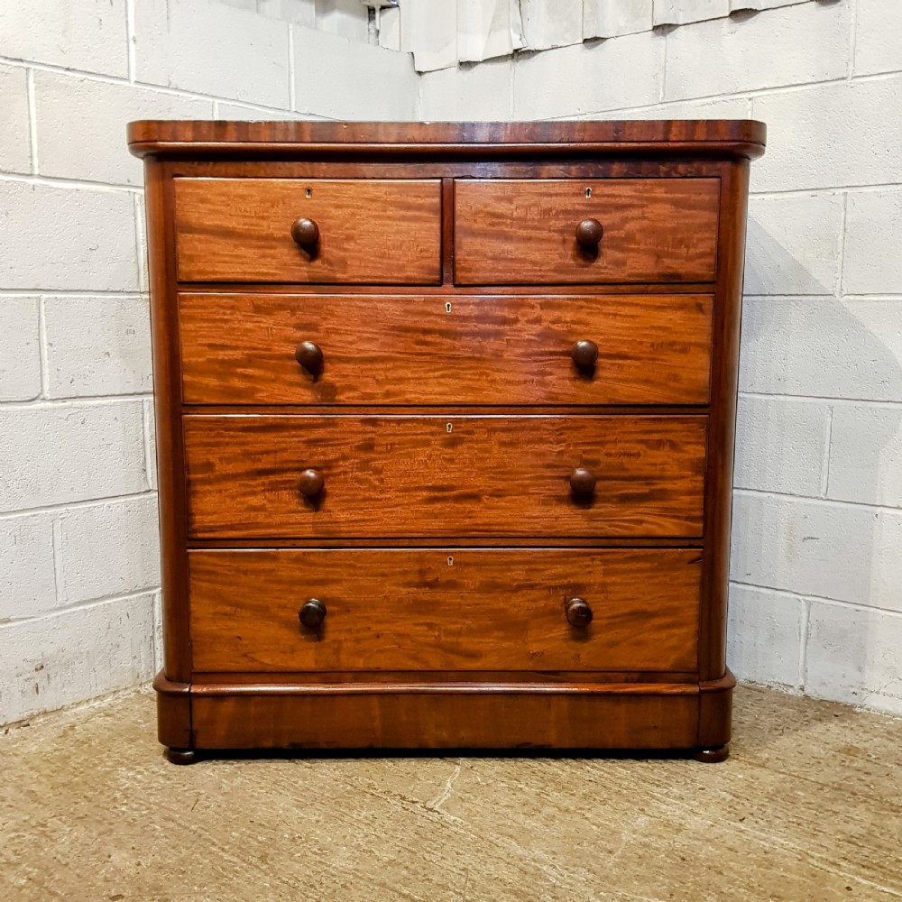 ANTIQUE VICTORIAN MAHOGANY FOUR HEIGHT CHEST OF DRAWERS C1880 View VIII