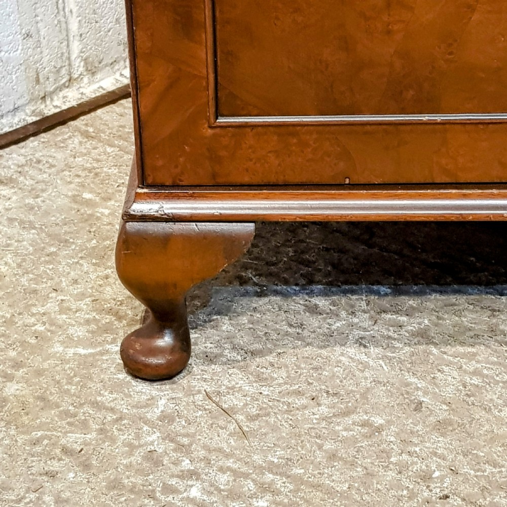 AN ANTIQUE BURR WALNUT DOUBLE WARDROBE C1920 View IV