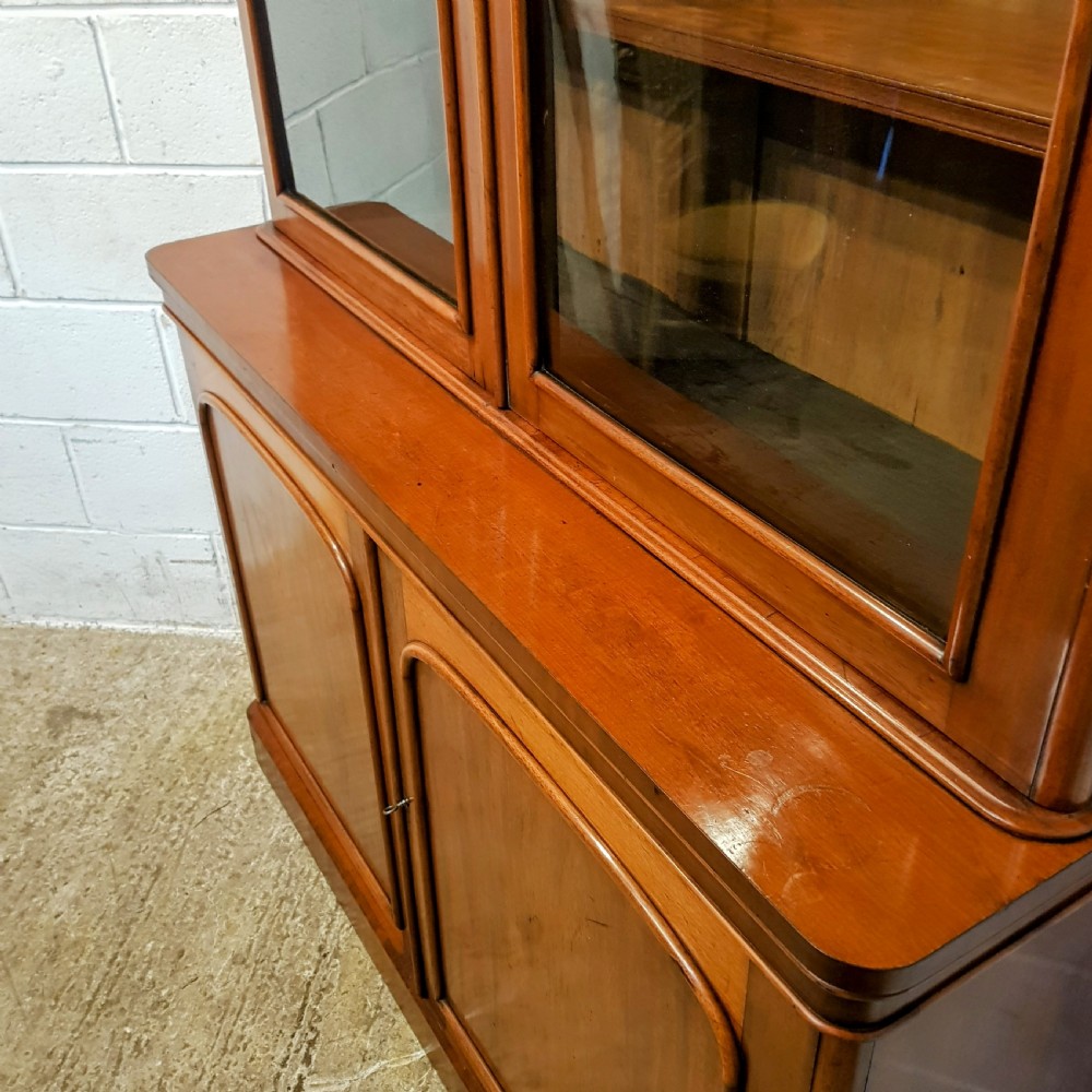 AN ANTIQUE VICTORIAN MAHOGANY LIBRARY BOOKCASE C1880 View IV