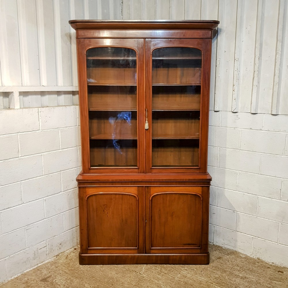 AN ANTIQUE VICTORIAN MAHOGANY LIBRARY BOOKCASE C1880 View VI
