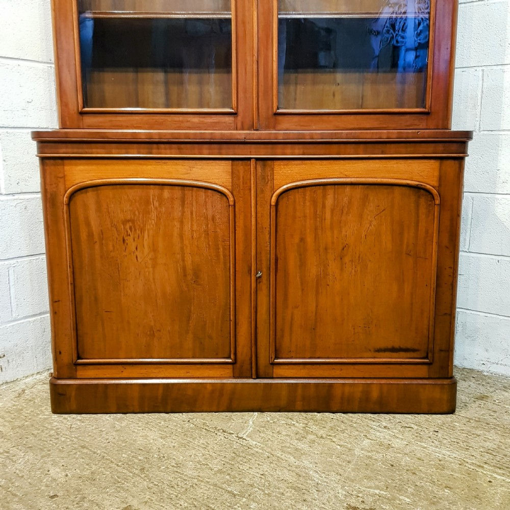 AN ANTIQUE VICTORIAN MAHOGANY LIBRARY BOOKCASE C1880 View VII