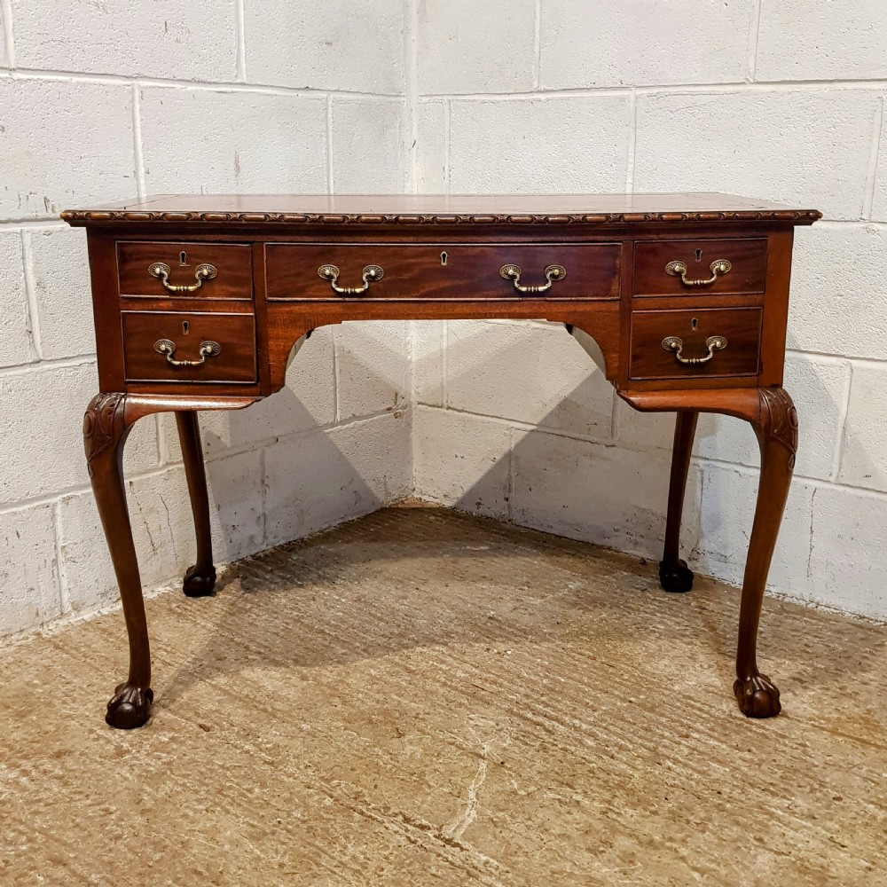 AN ANTIQUE SMALL MAHOGANY EDWARDIAN DESK View XII