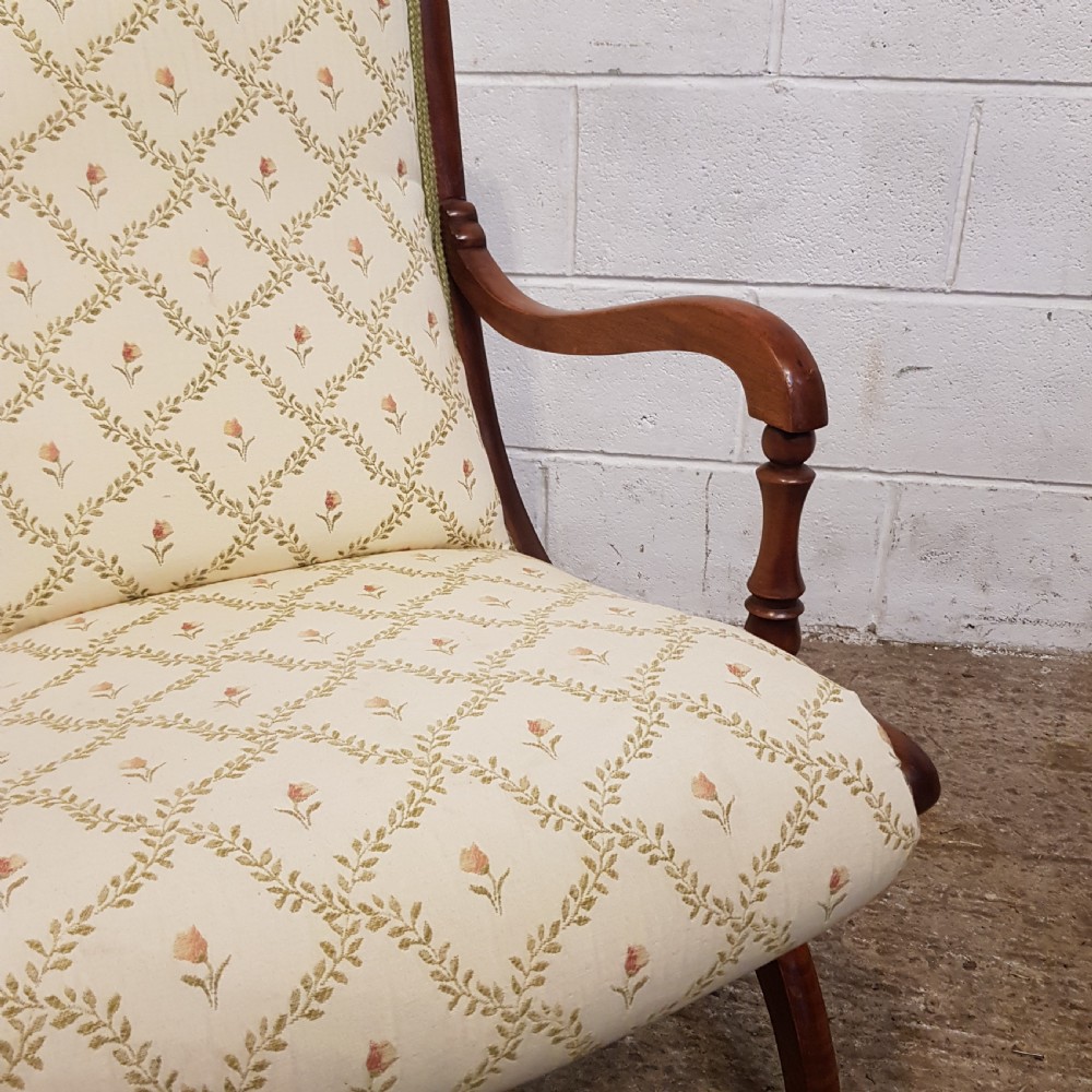 AN ANTIQUE PAIR OF EDWARDIAN X FRAMED CHAIRS C1920 View III