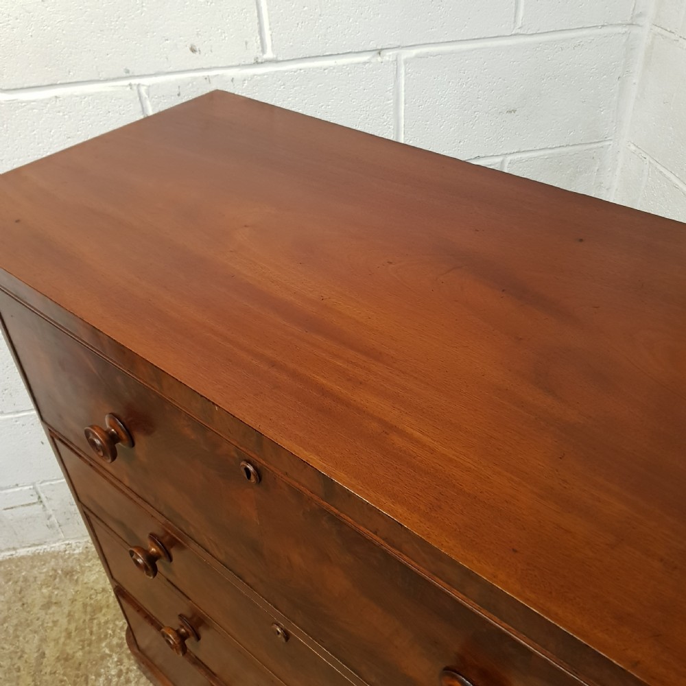 AN ANTIQUE VICTORIAN MAHOGANY 4 HEIGHT LARGE CHEST OF DRAWERS C1880 View VIII