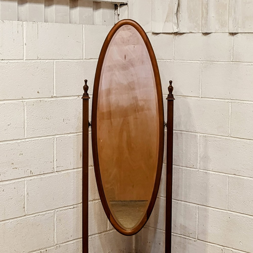 AN ANTIQUE MAHOGANY CHEVAL MIRROR C1910 View VI