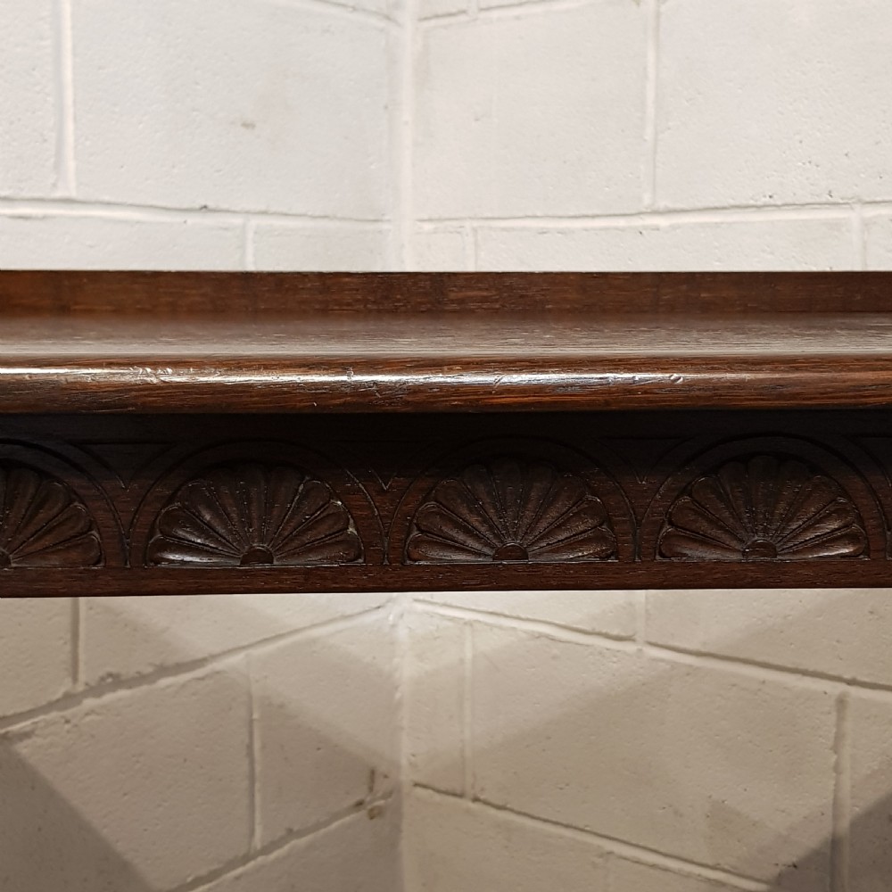 AN ANTIQUE OAK CARVED CONSOLE TABLE C1920 View VIII