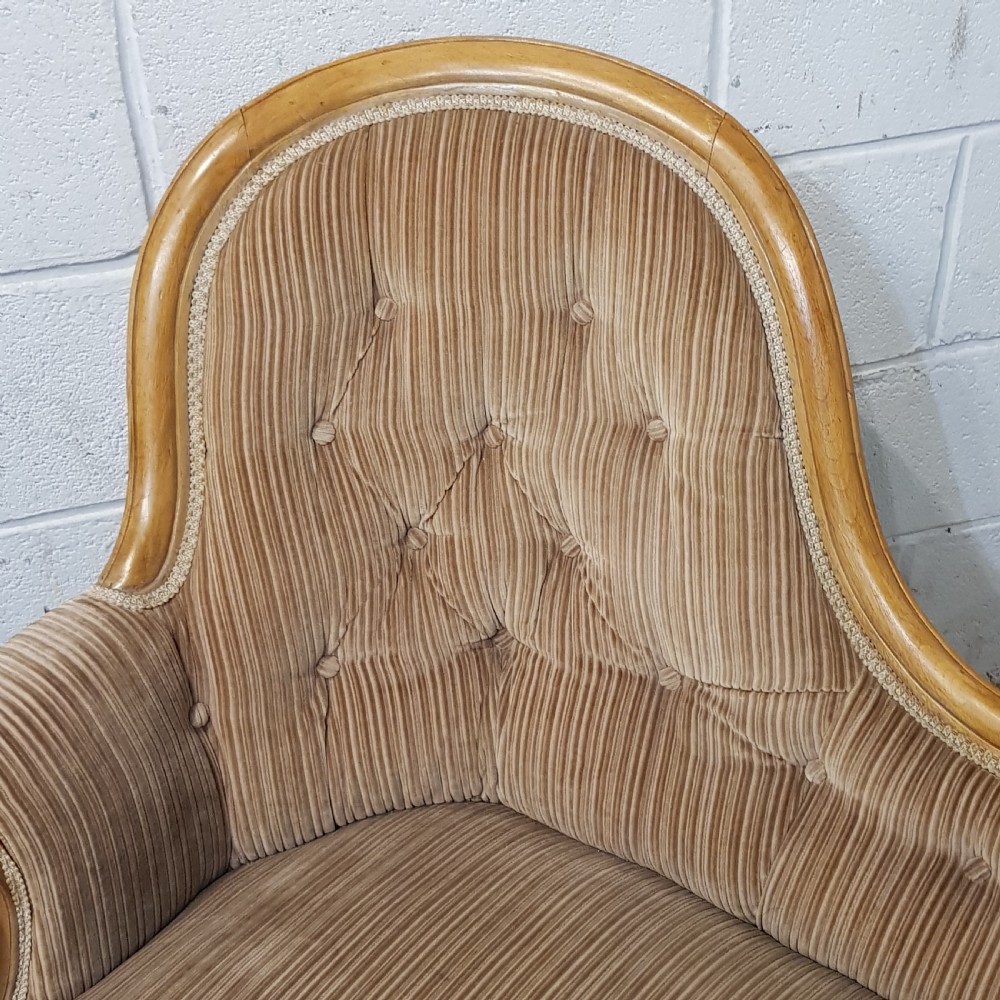 AN ANTIQUE VICTORIAN SATINWOOD SHOW FRAME SOFA C1870 View V