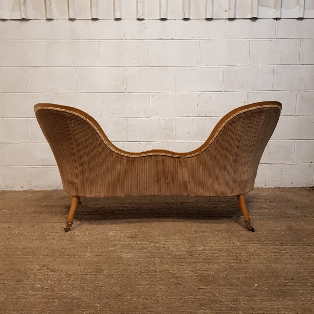 AN ANTIQUE VICTORIAN SATINWOOD SHOW FRAME SOFA C1870 View VII