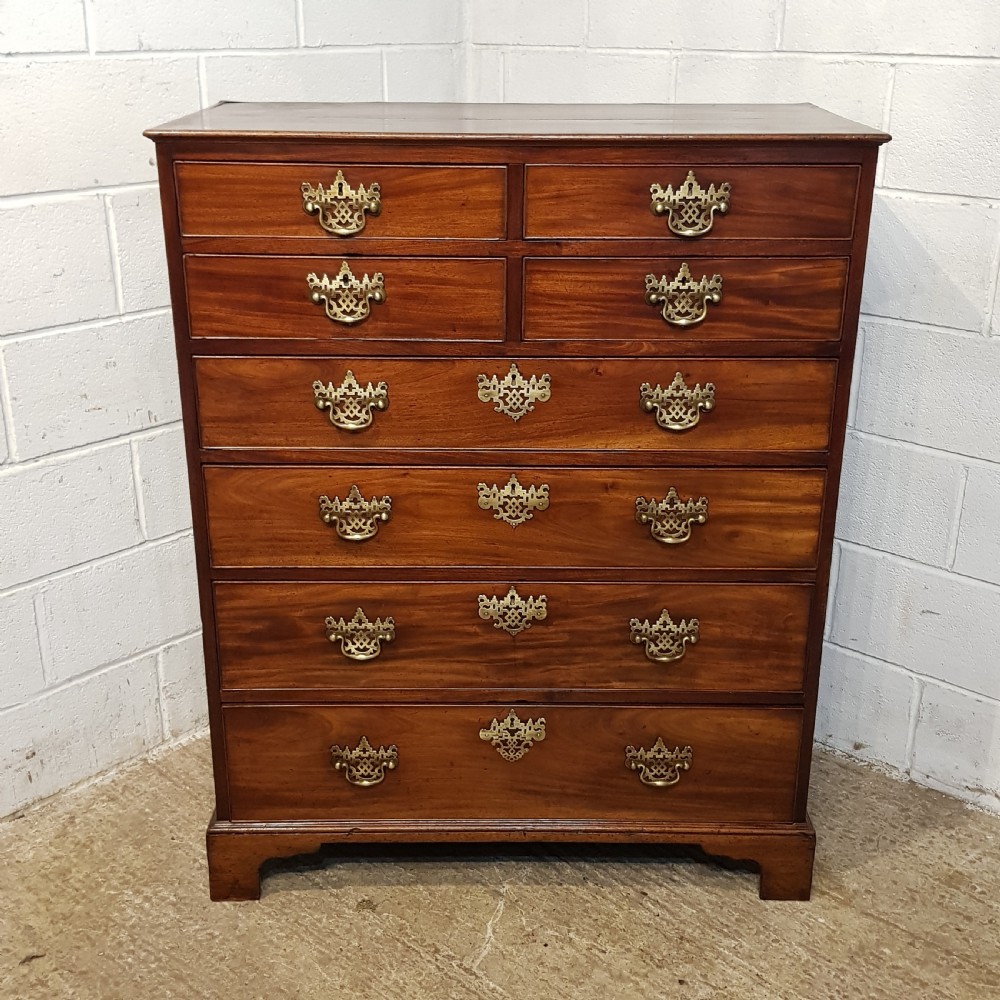 AN ANTIQUE GEORGE 111 SIX HEIGHT MAHOGANY TALLBOY / CHEST C1780 View VI