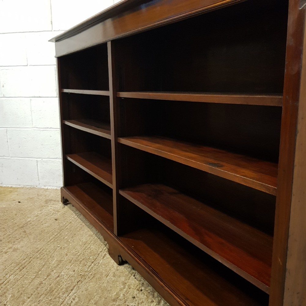 AN ANTIQUE EDWARDIAN MAHOGANY OPEN BOOKCASE C1900 View III