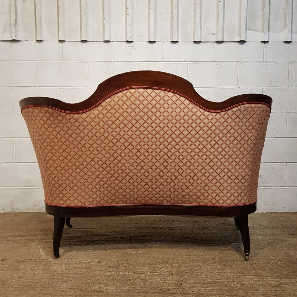 AN ANTIQUE FRENCH VICTORIAN MAHOGANY FRAMED SOFA C1890 View IX